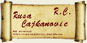 Rusa Čajkanović vizit kartica